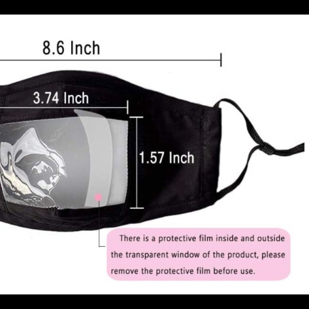 Light Purple Mask with AntiFog Panel - Picture 3 of 3